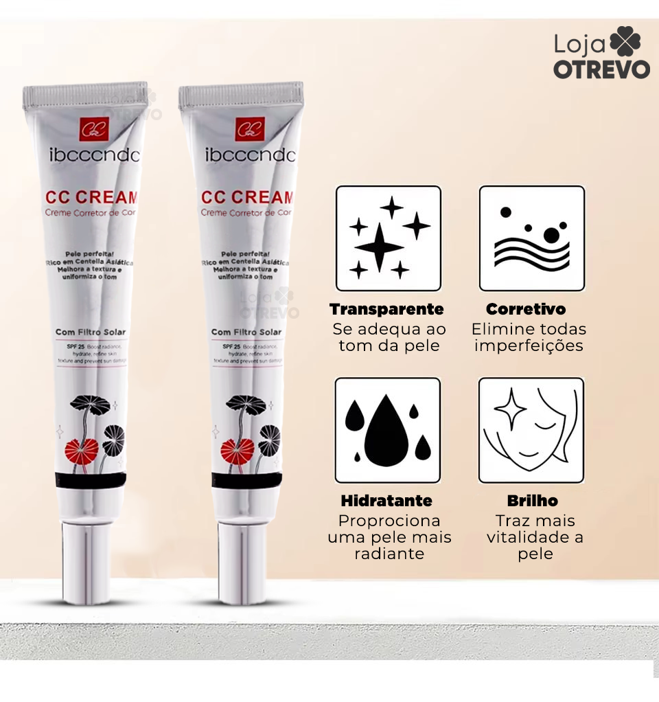 CC CREAM® - Creme Corretor de Cor (Com filtro Solar)