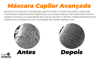 Máscara de Alisamento instantâneo a base de Colágeno Puro & Keratina Pura - GoldHair®