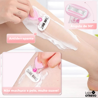 Mini Depilador Portátil Com 5 Super Laminas Clareadoras ( COMPRE 1 e LEVE 2) - DepiGirl®