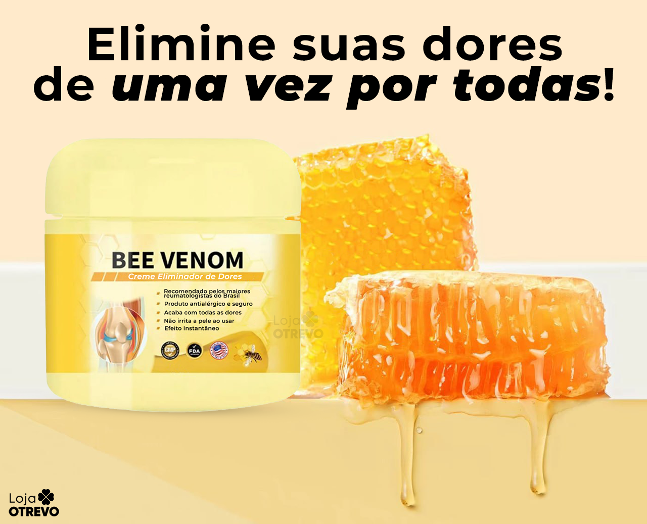 BeeVenom® - Creme Eliminador de Dor Instantâneo (Articulações e Ossos)