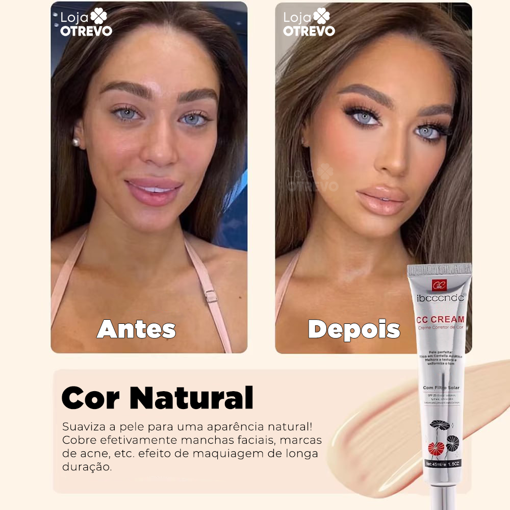 CC CREAM® - Creme Corretor de Cor (Com filtro Solar)
