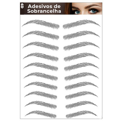 Adesivos de Sobrancelha 6D Biônico Semi Permanente (Compre 1 Cartela e leve 2)