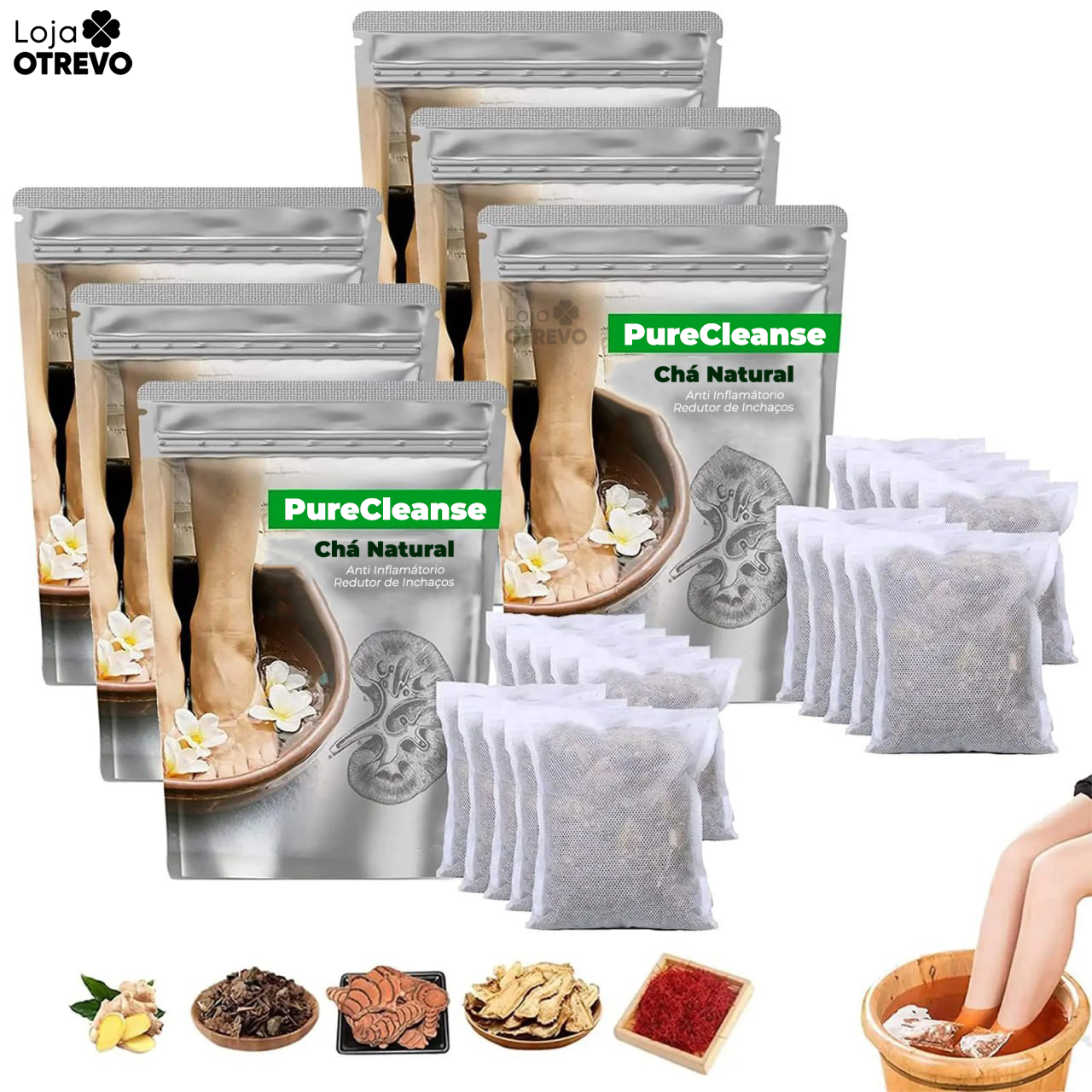 PureCleanse - Chá Natural Anti inflamatório (Redutor de inchaços)