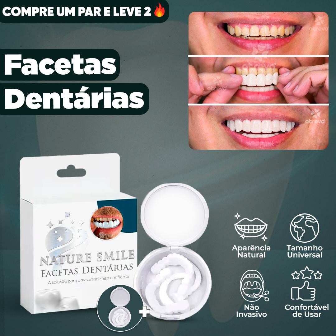 Nature Smile® - Facetas Dentárias Removíveis (COMPRE 1 PAR E LEVE OUTRO)